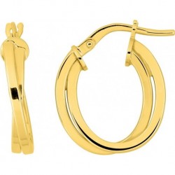 BOUCLES D'OREILLES PLAQUE OR
