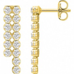 BOUCLES D'OREILLES PLAQUE OR