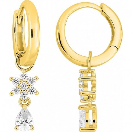 BOUCLES D'OREILLES PLAQUE OR