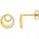 BOUCLES D'OREILLES PLAQUE OR