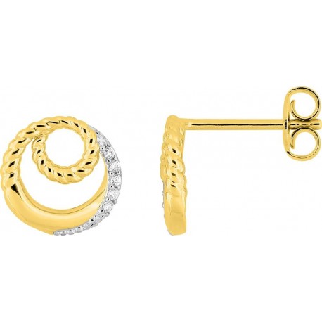 BOUCLES D'OREILLES PLAQUE OR
