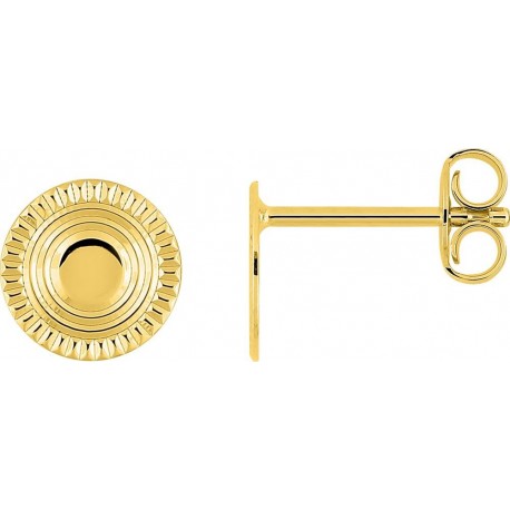 BOUCLES D'OREILLES PLAQUE OR