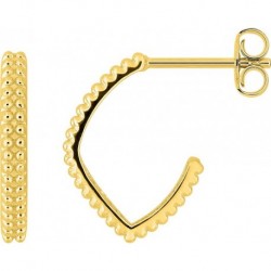 BOUCLES D'OREILLES PLAQUE OR