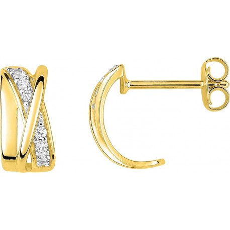 BOUCLES D'OREILLES PLAQUE OR
