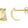 BOUCLES D'OREILLES PLAQUE OR