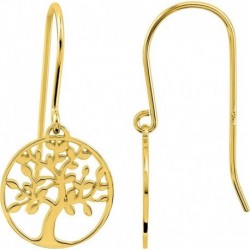 BOUCLES D'OREILLES PLAQUE OR