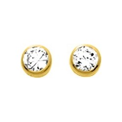 BOUCLES D'OREILLES PLAQUE OR