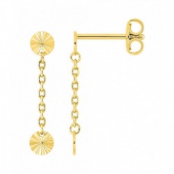 BOUCLES D'OREILLES PLAQUE OR