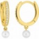 BOUCLES D'OREILLES PLAQUE OR