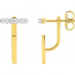 BOUCLES D'OREILLES PLAQUE OR