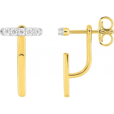 BOUCLES D'OREILLES PLAQUE OR