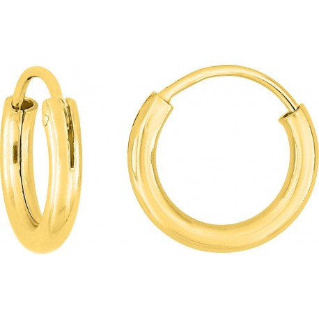 BOUCLES D'OREILLES PLAQUE OR