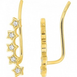 BOUCLES D'OREILLES PLAQUE OR