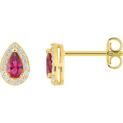 BOUCLES D'OREILLES PLAQUE OR
