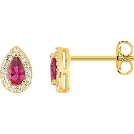 BOUCLES D'OREILLES PLAQUE OR