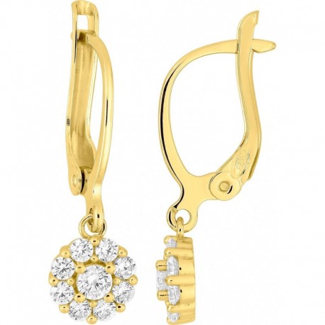 BOUCLES D'OREILLES PLAQUE OR