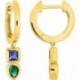 BOUCLES D'OREILLES PLAQUE OR