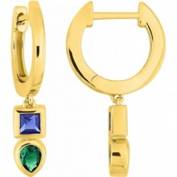 BOUCLES D'OREILLES PLAQUE OR