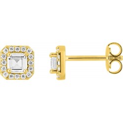 BOUCLES D'OREILLES PLAQUE OR