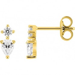 BOUCLES D'OREILLES PLAQUE OR