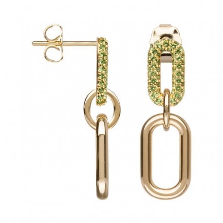 BOUCLES D'OREILLES PLAQUE OR
