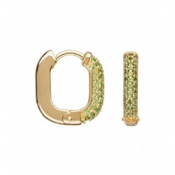 BOUCLES D'OREILLES PLAQUE OR