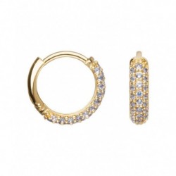 BOUCLES D'OREILLES PLAQUE OR
