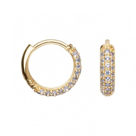 BOUCLES D'OREILLES PLAQUE OR