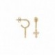 BOUCLES D'OREILLES PLAQUE OR