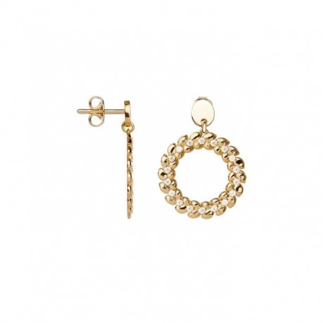 BOUCLES D'OREILLES PLAQUE OR