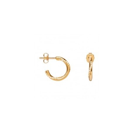 BOUCLES D'OREILLES PLAQUE OR