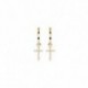 BOUCLES D'OREILLES PLAQUE OR