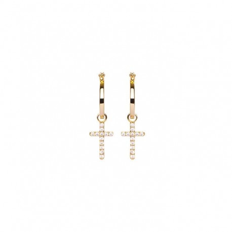 BOUCLES D'OREILLES PLAQUE OR