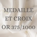 MEDAILLE ET CROIX OR 375/1000