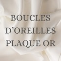 BOUCLES D'OREILLES PLAQUE OR