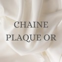 CHAINE PLAQUE OR