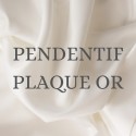 PENDENTIF PLAQUE OR